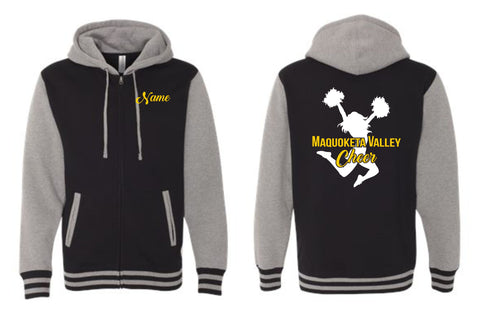 Maquoketa Valley Cheer Unisex Varsity Full-Zip Hooded Sweatshirt