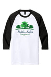 Hidden Lakes Campground District Perfect Tri ® 3/4-Sleeve Raglan (Unisex & Ladies)