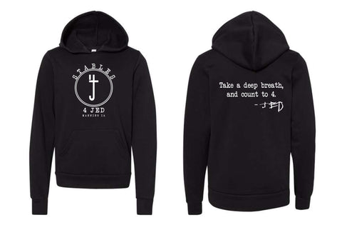 S4J - BELLA + CANVAS - Youth Unisex Sponge Fleece Hoodie | Count to 4 {2 sides}