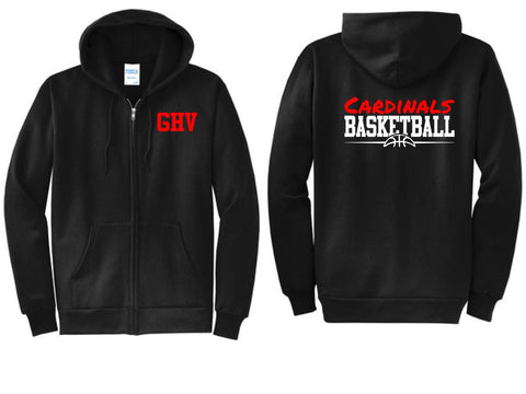 GHV Basketball '22/'23 - Unisex Cardinals Basketball Full Zip Hoodie Limited Stock