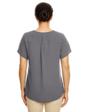 ISB Devon & Jones Ladies' Perfect Fit™ Short-Sleeve Crepe Blouse