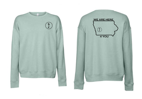 S4J - Bella+Canvas Unisex Sponge Fleece Drop Shoulder Crewneck Sweatshirt | Here 4 You {2 sides}