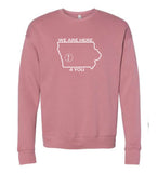 S4J - Bella+Canvas Unisex Sponge Fleece Drop Shoulder Crewneck Sweatshirt | Here 4 You {front|