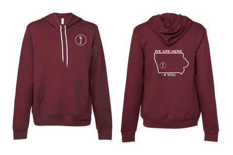 S4J - BELLA + CANVAS - Unisex Sponge Fleece Hoodie | Here 4 You {2 sides}