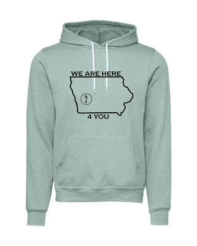 S4J - BELLA + CANVAS - Unisex Sponge Fleece Hoodie | Here 4 You {front}