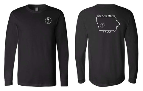S4J -Toddler Bella+Canvas Long Sleeve Tee | Here 4 You {2 sides}