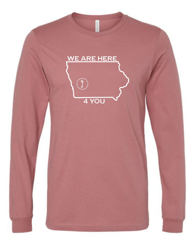 S4J - Bella+Canvas Long Sleeve Tee | Here 4 You {front}