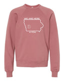 S4J -BELLA + CANVAS - Youth Sponge Fleece Crewneck Sweatshirt  | Here 4 You {front}