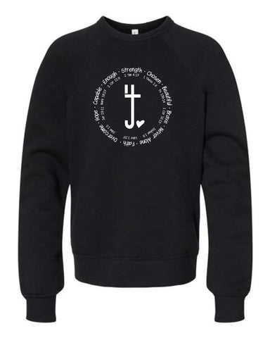 S4J -BELLA + CANVAS - Youth Sponge Fleece Crewneck Sweatshirt  | 4J♥