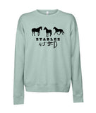 S4J - Bella+Canvas Unisex Sponge Fleece Drop Shoulder Crewneck Sweatshirt | 3 Horses