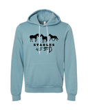 S4J - BELLA + CANVAS - Unisex Sponge Fleece Hoodie | 3 Horses
