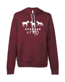 S4J - BELLA + CANVAS - Unisex Sponge Fleece Hoodie | 3 Horses