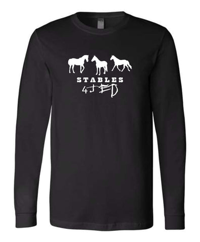 S4J -Youth Bella+Canvas Long Sleeve Tee | 3 Horses