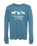 S4J -Youth Bella+Canvas Long Sleeve Tee | 3 Horses
