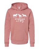 S4J - BELLA + CANVAS - Youth Unisex Sponge Fleece Hoodie | 3 Horses