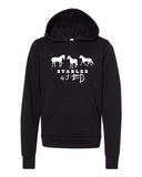 S4J - BELLA + CANVAS - Youth Unisex Sponge Fleece Hoodie | 3 Horses