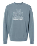 Little Hawks Childcare Center - Unisex Midweight Pigment-Dyed Crewneck Sweatshirt