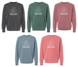 Little Hawks Childcare Center - Unisex Midweight Pigment-Dyed Crewneck Sweatshirt