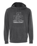Little Hawks Childcare Center - Unisex Midweight Pigment-Dyed Hooded Sweatshirt