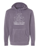Little Hawks Childcare Center - Unisex Midweight Pigment-Dyed Hooded Sweatshirt