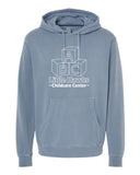 Little Hawks Childcare Center - Unisex Midweight Pigment-Dyed Hooded Sweatshirt