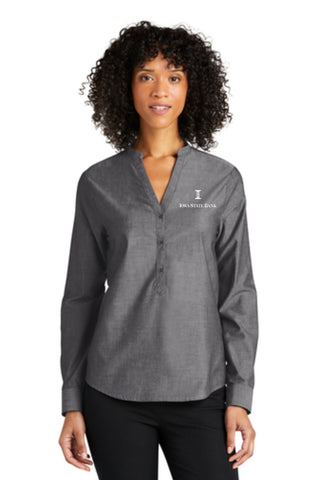 ISB Port Authority® Ladies Long Sleeve Chambray Easy Care Shirt