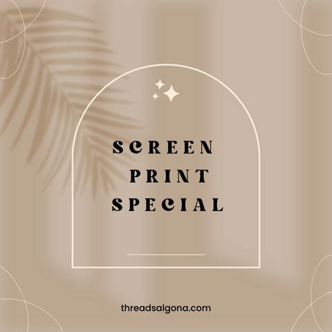 Screen Print Special Down Payment