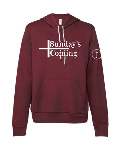 S4J - BELLA + CANVAS - Unisex Sponge Fleece Hoodie | Sunday's Coming