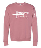 S4J - Bella+Canvas Unisex Sponge Fleece Drop Shoulder Crewneck Sweatshirt | Sunday's Coming
