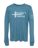 S4J -Youth Bella+Canvas Long Sleeve Tee | Sunday's Coming